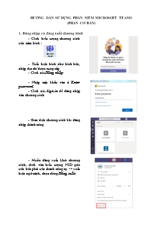 Hướng dẫn sử dụng phần mềm Microsoft Teams (phần cơ bản)