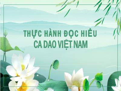 Bài giảng Ngữ văn Lớp 6 (Sách Cánh diều) - Bài 2, Tiết 4: Thực hành đọc hiểu ca dao Việt Nam