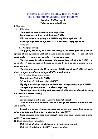 Kế hoạch bài dạy Khoa học tự nhiên 6 phần Sinh học sách Kết nối tri thức với cuộc sống