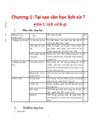 Kế hoạch bài dạy Lịch sử 6 sách Chân trời sáng tạo