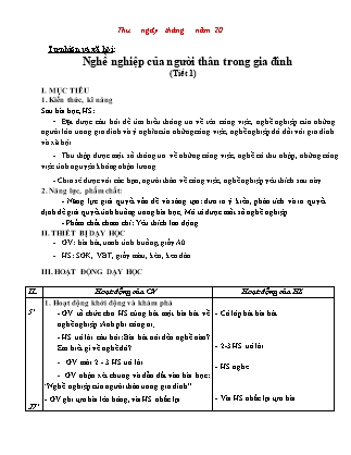 Kế hoạch bài dạy Tự nhiên và xã hội Lớp 2 Chân trời sáng tạo - Tuần 2