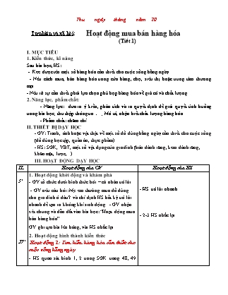 Kế hoạch bài dạy Tự nhiên và xã hội Lớp 2 Chân trời sáng tạo - Tuần 12