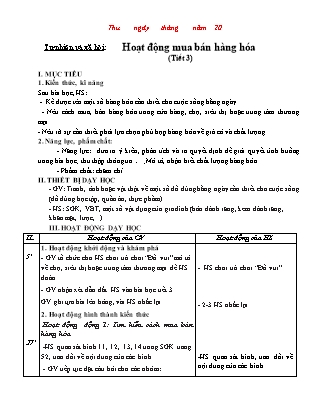 Kế hoạch bài dạy Tự nhiên và xã hội Lớp 2 Chân trời sáng tạo - Tuần 13