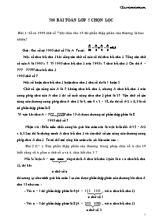500 Bài tập Toán nâng cao Lớp 5 (Có lời giải)