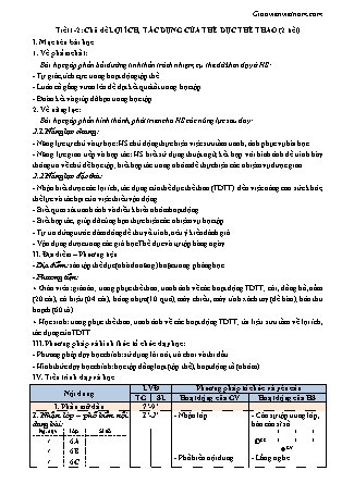 Giáo án môn Thể dục Lớp 6 theo cv 5512 - Chương trình cả năm