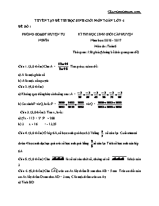 Tuyển tập đề thi học sinh giỏi Lớp 6 môn Toán (Có đáp án)