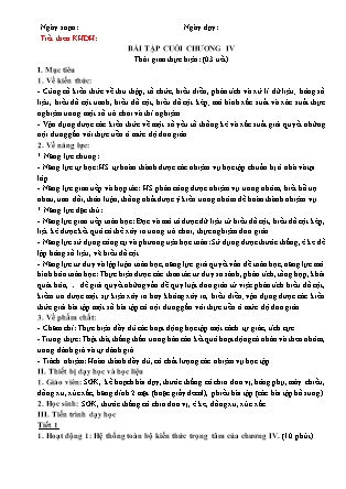 Giáo án Đại số Lớp 6 (Sách Cánh Diều) - Bài: Ôn tập cuối chương IV