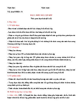 Giáo án Đại số Lớp 6 (Sách Cánh Diều) - Chương 4 - Bài 2: Biểu đồ cột kép