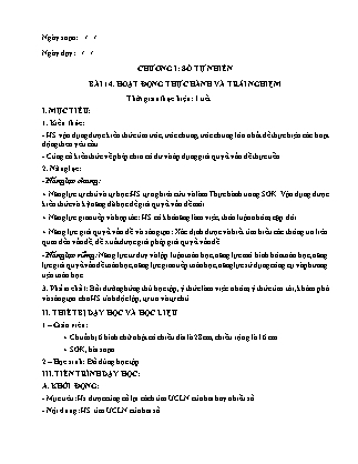 Giáo án Đại số Lớp 6 (Sách Chân trời sáng tạo) - Chương I - Bài 14: Hoạt động thực hành và trải nghiệm
