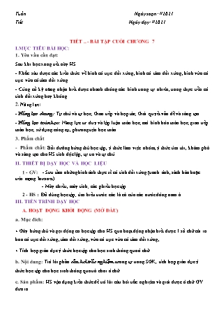 Giáo án Hình học Lớp 6 (Sách Chân trời sáng tạo) - Bài 5: Bài tập cuối chương 7 - Năm học 2021-2022