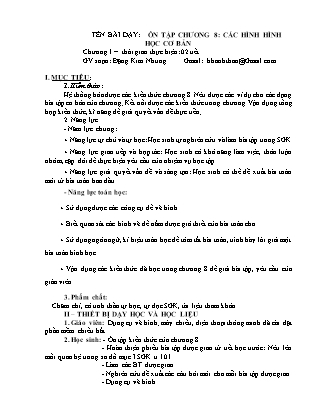 Giáo án Hình học Lớp 6 (Sách Chân trời sáng tạo) - Bài 9: Ôn tập Chương 8