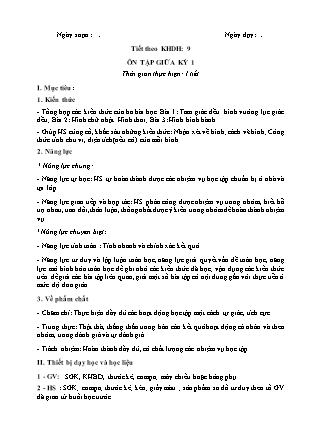 Giáo án Toán Lớp 6 (Sách Cánh Diều) - Bài: Ôn tập giữa kì I