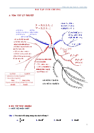 Phiếu bài tập Toán Khối 6 (Sách Cánh Diều) - Bài: Ôn tập cuối chương I - Vũ Thị Ân Phiếu bài tập Toán Khối 6 (Sách Cánh Diều) - Bài: Ôn tập cuối chương I - Vũ Thị Ân