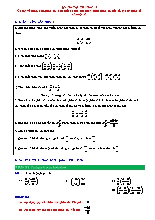 Đề cương ôn tập môn Toán Lớp 6 (Sách Chân trời sáng tạo) - Bài 9: Ôn tập Chương 5 Đề cương ôn tập môn Toán Lớp 6 (Sách Chân trời sáng tạo) - Bài 9: Ôn tập Chương 5