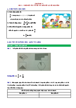 Đề cương ôn tập môn Toán Lớp 6 (Sách Chân trời sáng tạo) - Chương 5 - Bài 1: Phân số với tử số và mẫu số là số nguyên Đề cương ôn tập môn Toán Lớp 6 (Sách Chân trời sáng tạo) - Chương 5 - Bài 1: Phân số với tử số và mẫu số là số nguyên