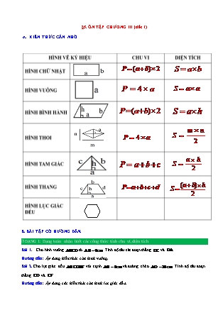 Đề cương ôn tập môn Toán Lớp 6 (Sách Chân trời sáng tạo) - Chương 3 - Bài 5: Ôn tập Chương III (Tiết 1) Đề cương ôn tập môn Toán Lớp 6 (Sách Chân trời sáng tạo) - Chương 3 - Bài 5: Ôn tập Chương III (Tiết 1)