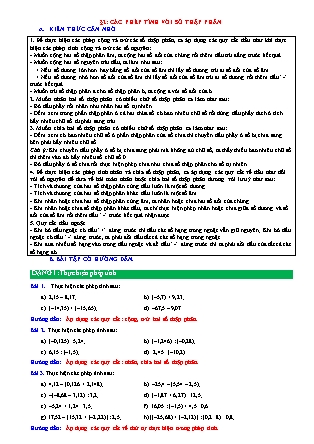 Đề cương ôn tập môn Toán Lớp 6 (Sách Chân trời sáng tạo) - Chương 6 - Bài 2: Các phép tính với số thập phân Đề cương ôn tập môn Toán Lớp 6 (Sách Chân trời sáng tạo) - Chương 6 - Bài 2: Các phép tính với số thập phân