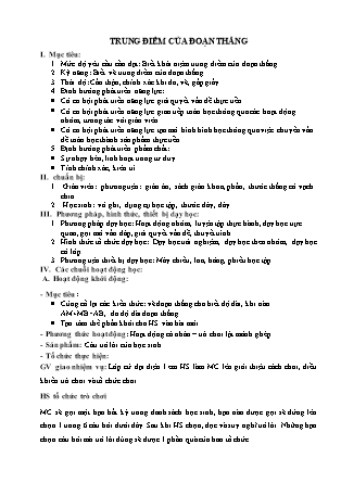 Giáo án Hình học Lớp 6 (Sách Kết nối tri thức với cuộc sống) - Bài 35: Trung điểm của đoạn thẳng