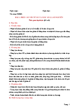 Giáo án Toán Khối 6 (Sách Chân trời sáng tạo) - Chương 5