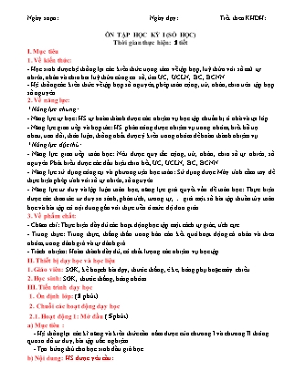 Giáo án Toán Lớp 6 - Bài: Ôn tập học kỳ I