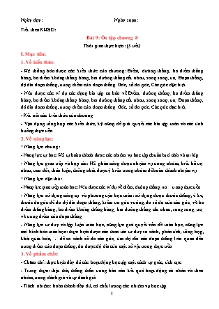 Giáo án Toán Lớp 6 (Sách Chân trời sáng tạo) - Bài 9: Ôn tập Chương 8