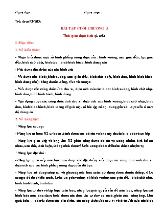 Giáo án Toán Lớp 6 (Sách Chân trời sáng tạo) - Bài: Bài tập cuối Chương 3 Giáo án Toán Lớp 6 (Sách Chân trời sáng tạo) - Bài: Bài tập cuối Chương 3