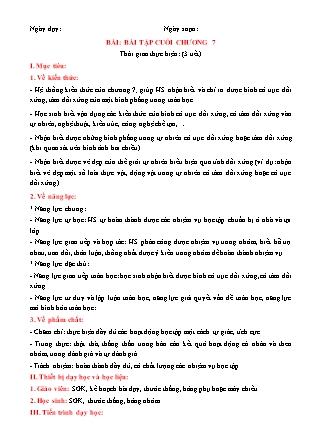 Giáo án Toán Lớp 6 (Sách Chân trời sáng tạo) - Bài: Bài tập cuối Chương 7 (Tiết 1)