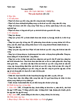 Giáo án Toán Lớp 6 (Sách Chân trời sáng tạo) - Bài: Bài tập cuối Chương 7 (Tiết 3)