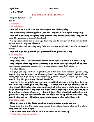 Giáo án Toán Lớp 6 (Sách Chân trời sáng tạo) - Bài: Bài tập cuối Chương 7 (Tiết 2)