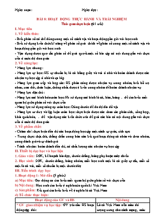 Giáo án Toán Lớp 6 (Sách Chân trời sáng tạo) - Chương 5 - Bài 8: Hoạt động thực hành và trải nghiệm Giáo án Toán Lớp 6 (Sách Chân trời sáng tạo) - Chương 5 - Bài 8: Hoạt động thực hành và trải nghiệm