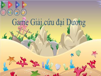 Mẫu trò chơi trắc nghiệm PowerPoint Giải cứu Đại Dương