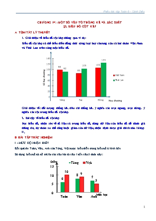 Phiếu bài tập Toán Khối 6 (Sách Cánh Diều) - Chương IV - Bài 2: Biểu đồ cột kép Phiếu bài tập Toán Khối 6 (Sách Cánh Diều) - Chương IV - Bài 2: Biểu đồ cột kép
