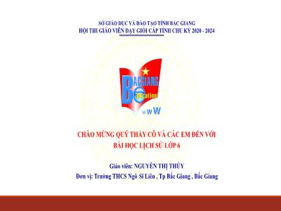 Bài giảng Lịch sử Lớp 6 (Kết nối tri thức với cuộc sống) - Chương 3: Xã hội cổ đại - Tiết 10, Bài 5: Ai Cập và Lưỡng Hà cổ đại - Nguyễn Thị Thúy