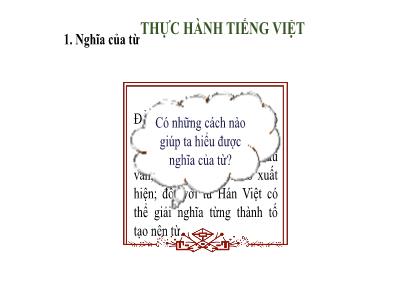 Bài giảng Ngữ văn 6 - Bài 1: Truyện (Truyền thuyết và cổ tích) - Tiết 6: Thực hành tiếng Việt (Tiết 2) - Trường THCS Xương Giang (Cánh diều)