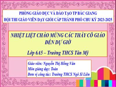 Bài giảng Toán 6 (Kết nối tri thức) - Chương II: Số nguyên - Tiết 38: Số nguyên âm - Nguyễn Thị Hồng Vân
