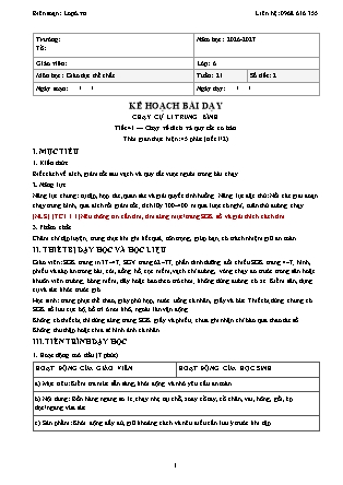 Kế hoạch bài dạy GDTC Lớp 6 - Tuần 21 - Năm học 2026-2027 (Tích hợp năng lực số và AI)