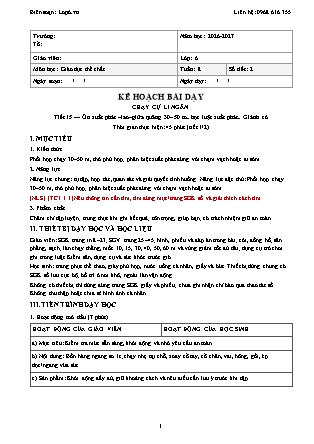 Kế hoạch bài dạy GDTC Lớp 6 - Tuần 8 - Năm học 2026-2027 (Tích hợp năng lực số và AI)