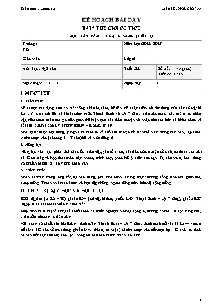 Kế hoạch bài dạy Ngữ Văn Lớp 6 - Tuần 22 - Năm học 2026-2027 (Tích hợp năng lực số và AI)