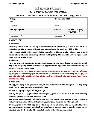 Kế hoạch bài dạy Ngữ Văn Lớp 6 - Tuần 29 - Năm học 2026-2027 (Tích hợp năng lực số và AI)