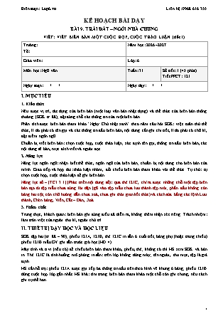 Kế hoạch bài dạy Ngữ Văn Lớp 6 - Tuần 31 - Năm học 2026-2027 (Tích hợp năng lực số và AI)