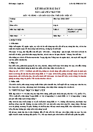 Kế hoạch bài dạy Ngữ Văn Lớp 6 - Tuần 5 - Năm học 2026-2027 (Tích hợp năng lực số và AI)